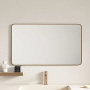 Aluminum Framed 1200mm Rectangular Mirror - Brushed Gold mercioaustralia