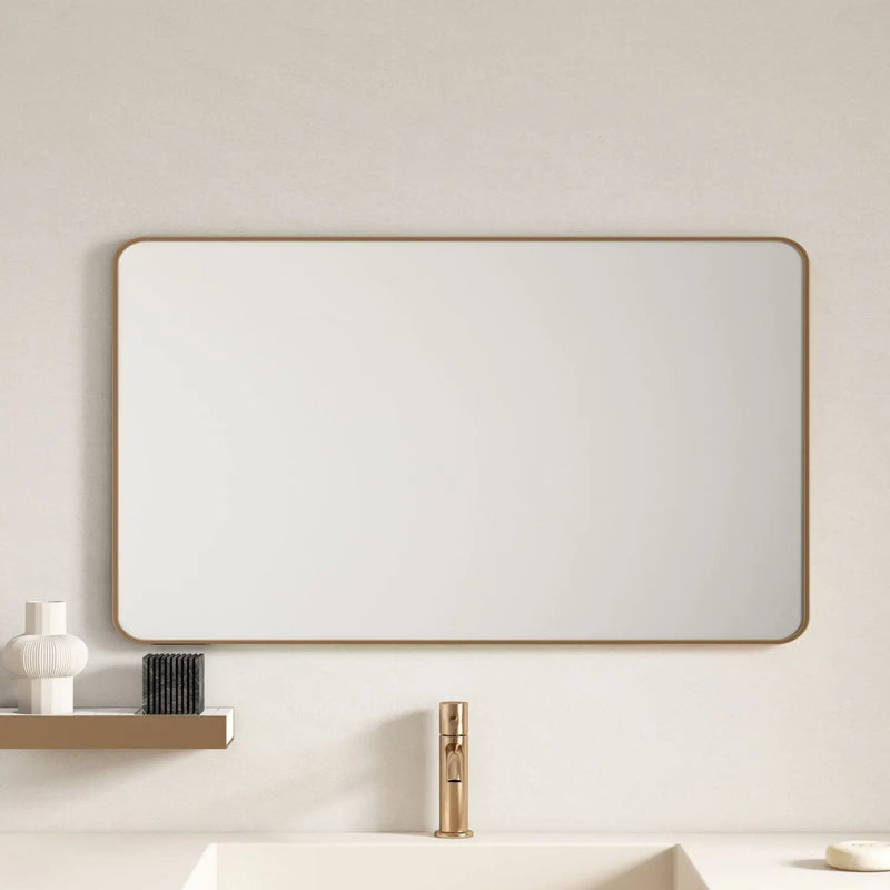 Aluminum Framed 1200mm Rectangular Mirror - Brushed Gold mercioaustralia