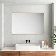 Aluminum Framed 1200mm Rectangular Mirror - Brushed Gold mercioaustralia