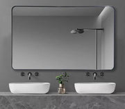 Matt Black framed rectangular mirror 1200mm*750mm FIL Kitchen Bathroom