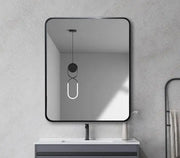 Matt Black Aluminum framed rectangular mirror 600mm FIL Kitchen Bathroom