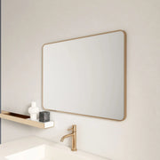 Aluminum Framed 900mm Rectangular Mirror - Brushed Gold mercioaustralia