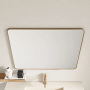 Aluminum Framed 600mm  Rectangular Mirror- Brushed Gold mercioaustralia