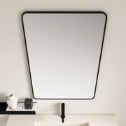 Aluminum Framed 900mm Rectangular Mirror - Matt Black mercioaustralia