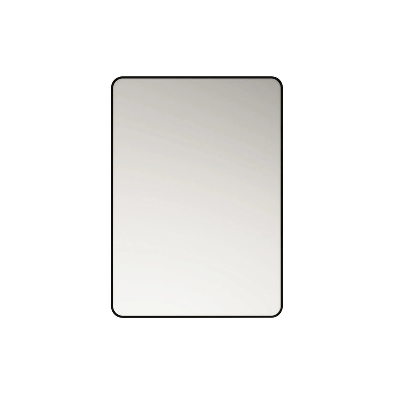 Aluminum Framed 900mm Rectangular Mirror - Matt Black mercioaustralia
