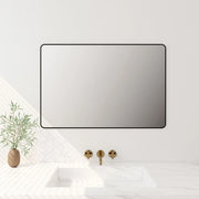Aluminum Framed 600mm Rectangular Mirror -Matt Black mercioaustralia
