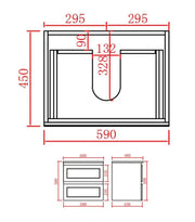 FREMANTLE MATTE WHITE WALL HUNG VANITY FIL Kitchen Bathroom