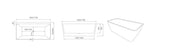 Fortuna Ultra-Thin Back-to-Wall Bathtub - Gloss White mercioaustralia