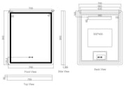 Freya 750×900mm LED Rectangular Mirror mercioaustralia