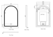 Freya 500/600×900mm LED Arch Mirror mercioaustralia