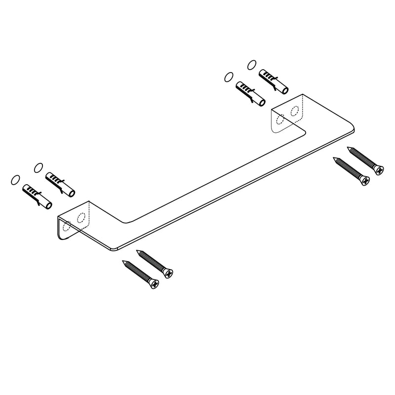 FLAT Series Single Towel Bar 24″ – Matt Black mercioaustralia