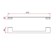 FLAT Series Single Towel Bar 24″ – Forest Grey mercioaustralia