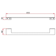 FLAT Series Single Towel Bar 32″ – Matt Black mercioaustralia