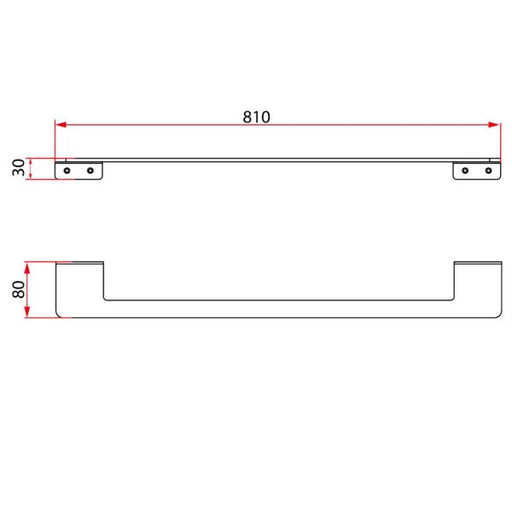 FLAT Series Single Towel Bar 32″ – Matt Black mercioaustralia