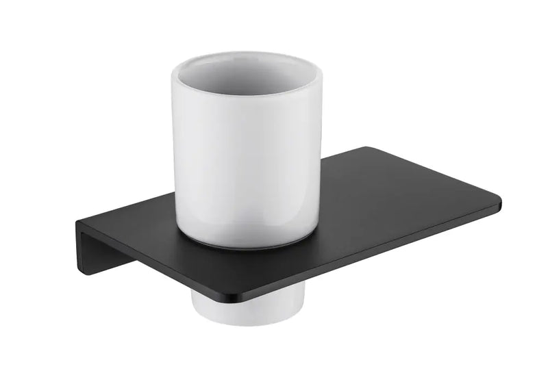 FLAT Series Tumbler Holder – Matt Black mercioaustralia
