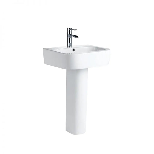 Freestanding Art Basin Ceramic Gloss White 550mmX420mmX830mm - FIL Kitchen Bathroom