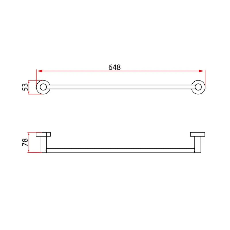 GLOBE Series Single Towel Bar 24″ – Chrome mercioaustralia