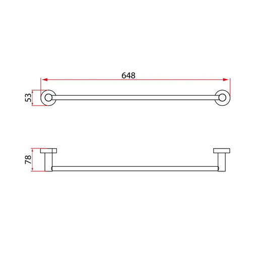 GLOBE Series Single Towel Bar 24″ – Chrome mercioaustralia
