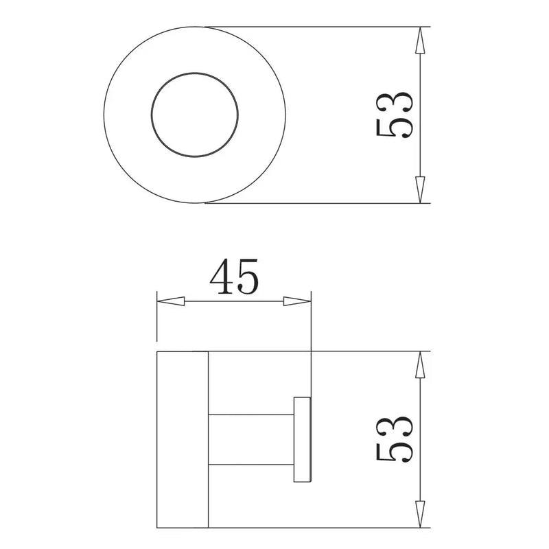 Globe Series Double Robe Hook - Matt Chrome