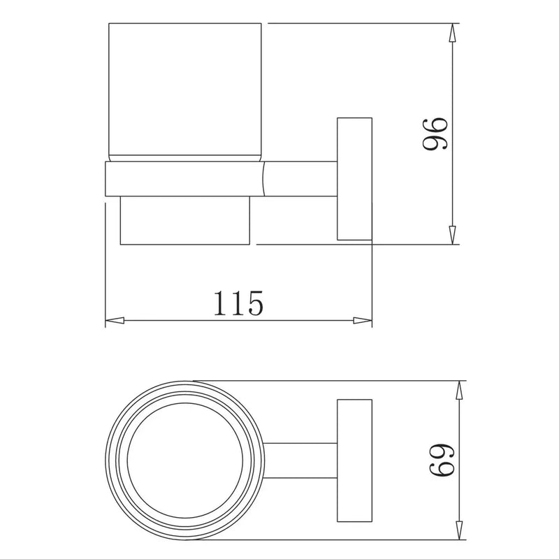 GLOBE Series Tumbler Holder – Matt Chrome mercioaustralia