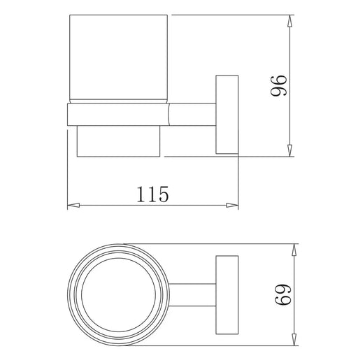 GLOBE Series Tumbler Holder – Matt Chrome mercioaustralia