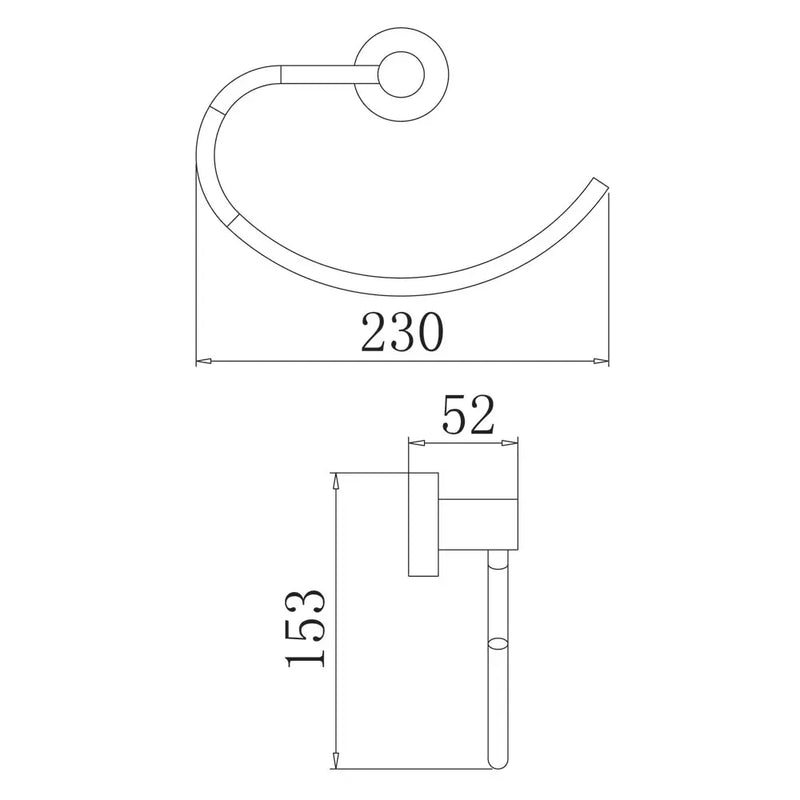 GLOBE Series Towel Ring – Chrome mercioaustralia