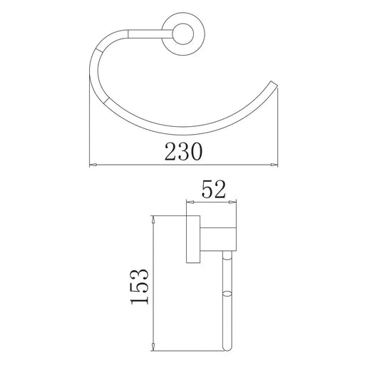 GLOBE Series Towel Ring – Chrome mercioaustralia
