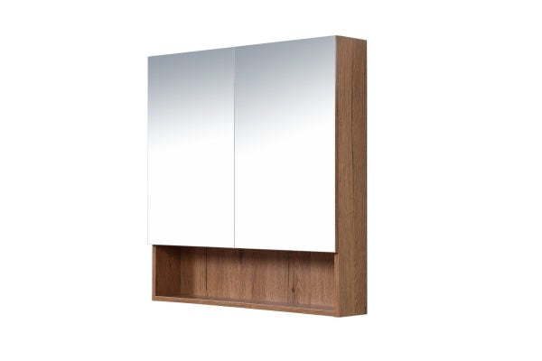 Shaving Cabinet with Shelf Canyon Oak 600mm/750mm/900mm