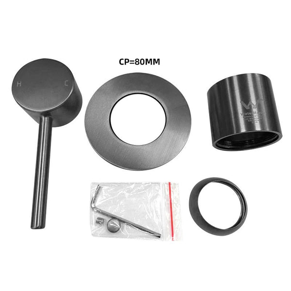 LUCID PIN - Gunmetal Wall Mixer TRIM KIT ONLY