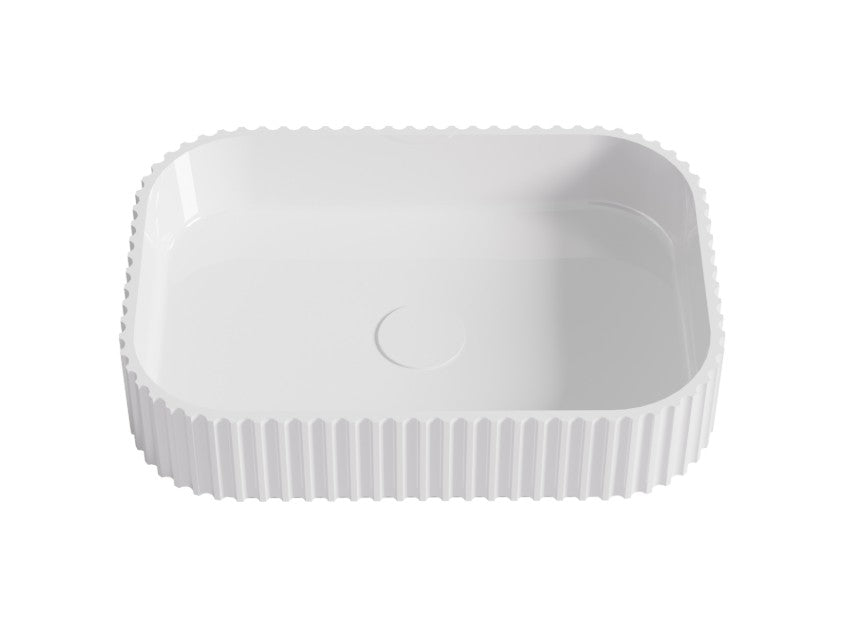 Jasper Fluted Solid Surface Stone Basin