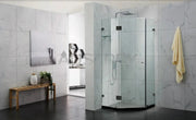 DIAMOND FRAMELESS HINGE DOOR WALL TO WALL GUN METAL FIL Kitchen Bathroom