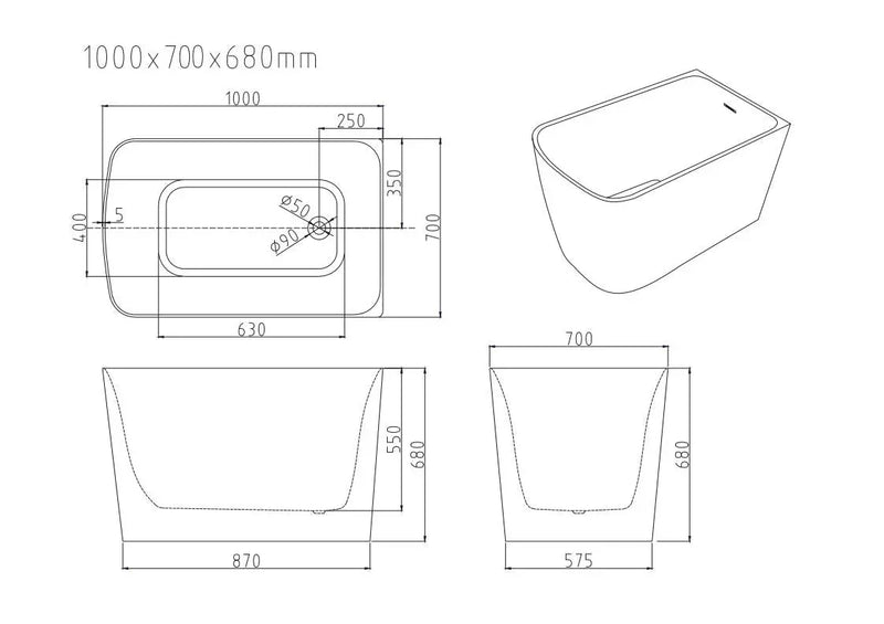Harvard Rectangular Corner Bathtub - Gloss White mercioaustralia