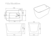 Harvard Rectangular Corner Bathtub - Gloss White mercioaustralia
