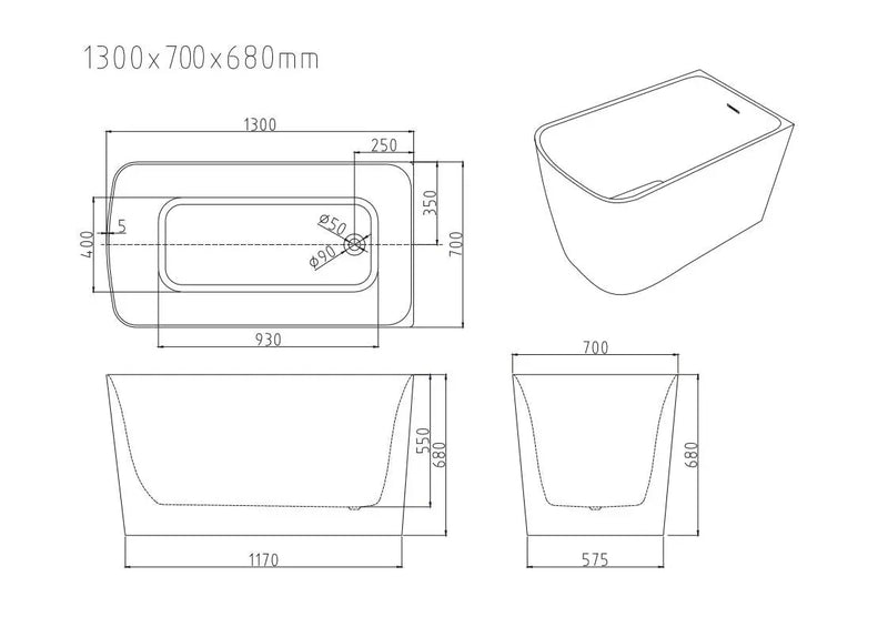 Harvard Rectangular Corner Bathtub - Gloss White mercioaustralia