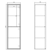 Havana Tall Boy Sable Walnut 350mm X 1200mm - FIL Kitchen Bathroom