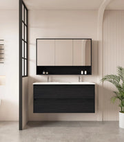 HERA 1200mm Wall-Hung Vanity - Black Oak mercioaustralia
