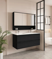 HERA 1200mm Wall-Hung Vanity - Black Oak mercioaustralia