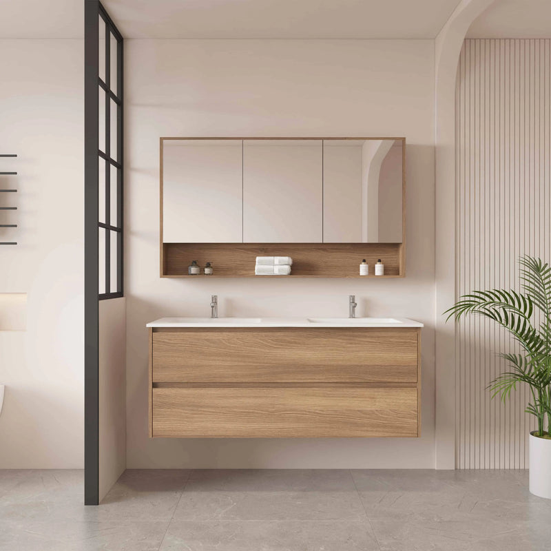 HERA 1200mm Wall-Hung Vanity - Elegant Oak mercioaustralia