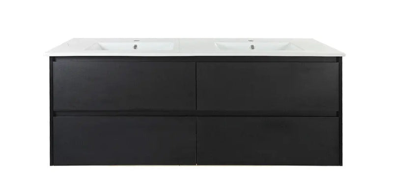 HERA 1500mm Wall-Hung Vanity - Black Oak mercioaustralia