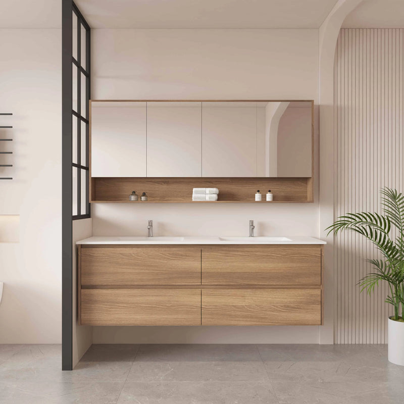 HERA 1500mm Wall-Hung Vanity - Elegant  Oak mercioaustralia