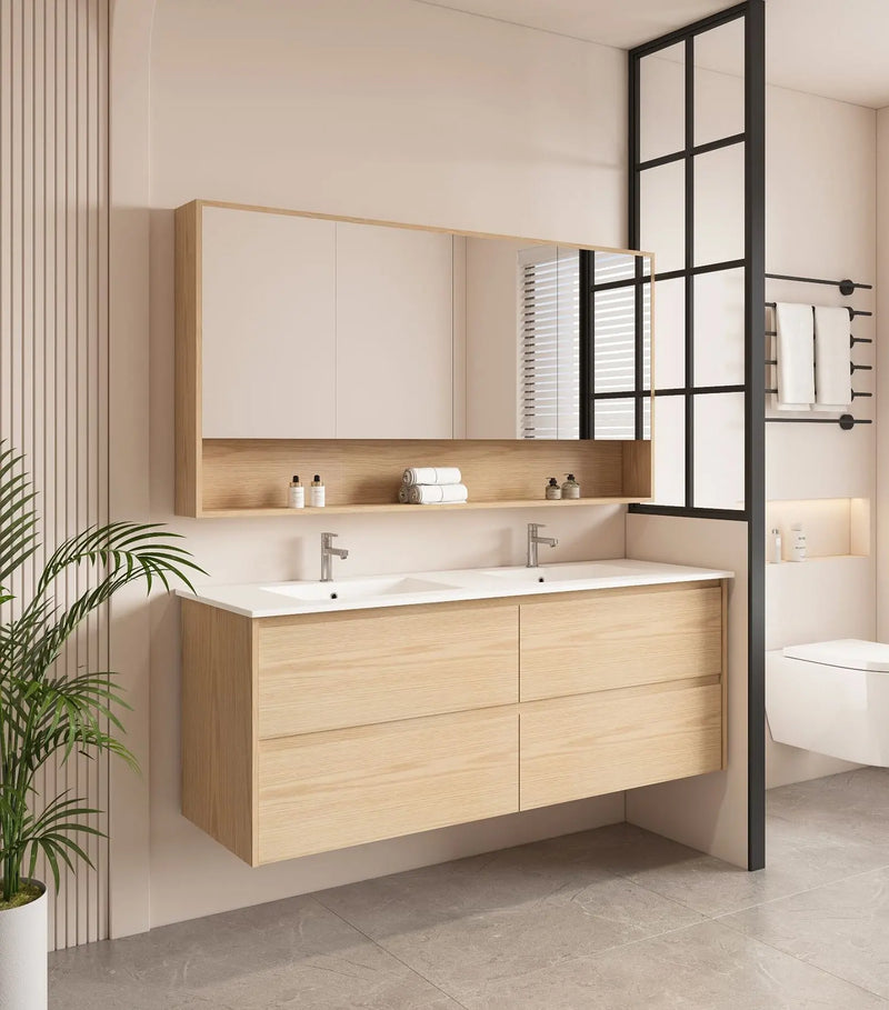HERA 1500mm Wall-Hung Vanity - Tas Oak mercioaustralia