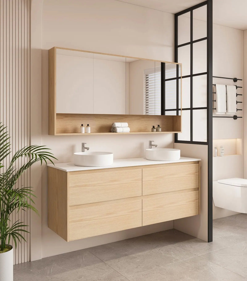 HERA 1500mm Wall-Hung Vanity - Tas Oak mercioaustralia