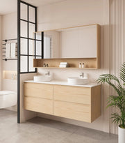 HERA 1500mm Wall-Hung Vanity - Tas Oak mercioaustralia