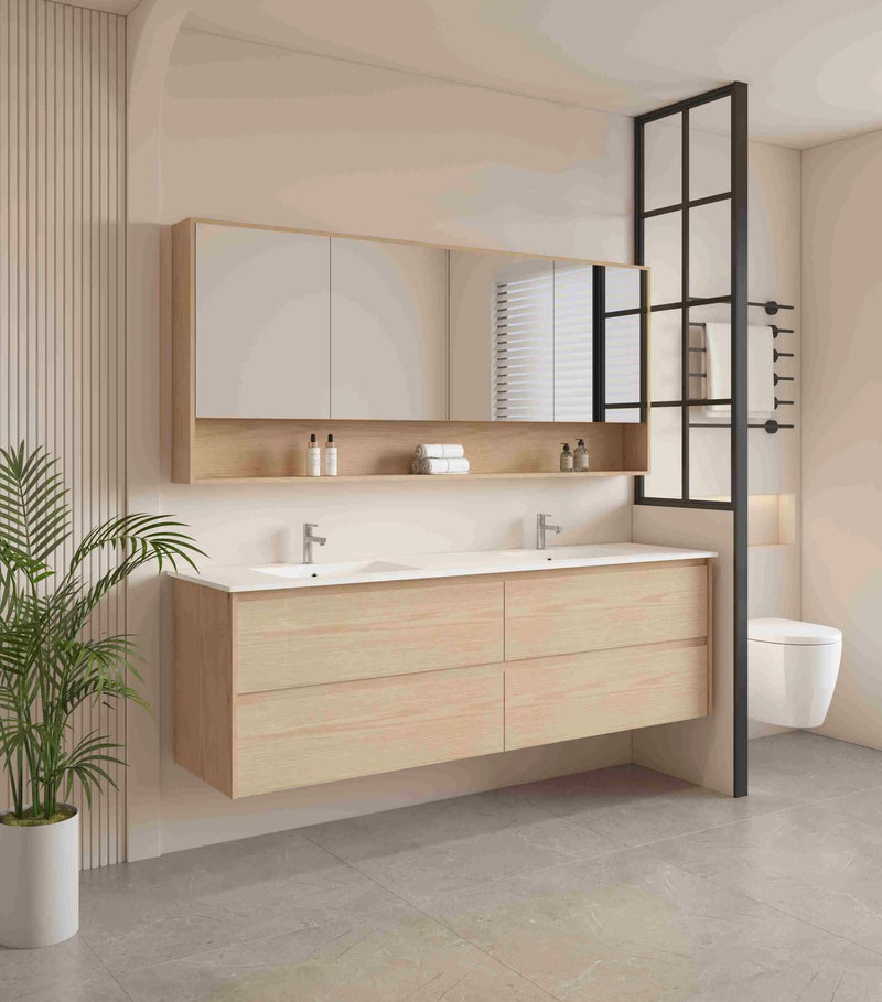 HERA 1800mm Wall-Hung Vanity - Tas Oak mercioaustralia