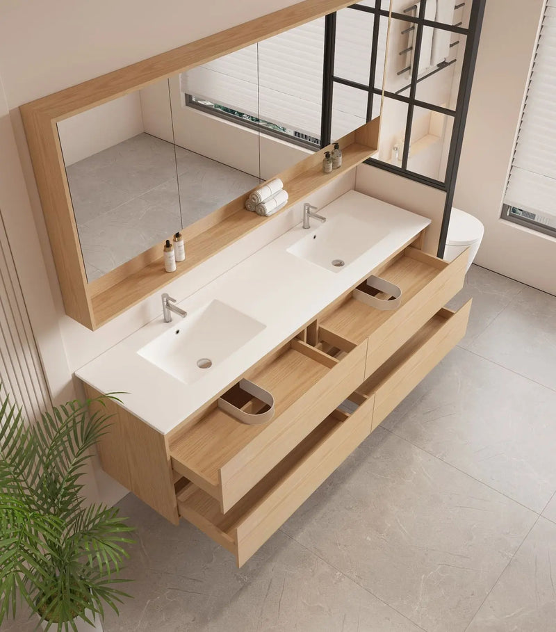 HERA 1800mm Wall-Hung Vanity - Tas Oak mercioaustralia