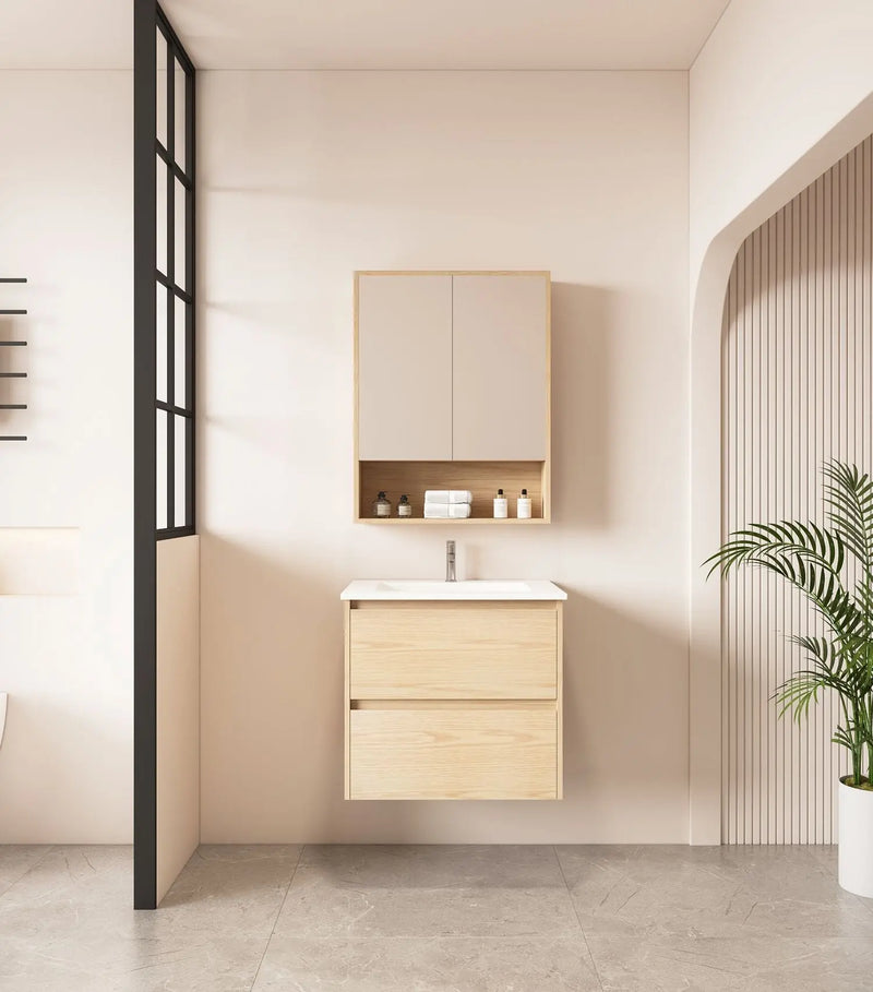 HERA 600mm Wall-Hung Vanity - Tas Oak mercioaustralia