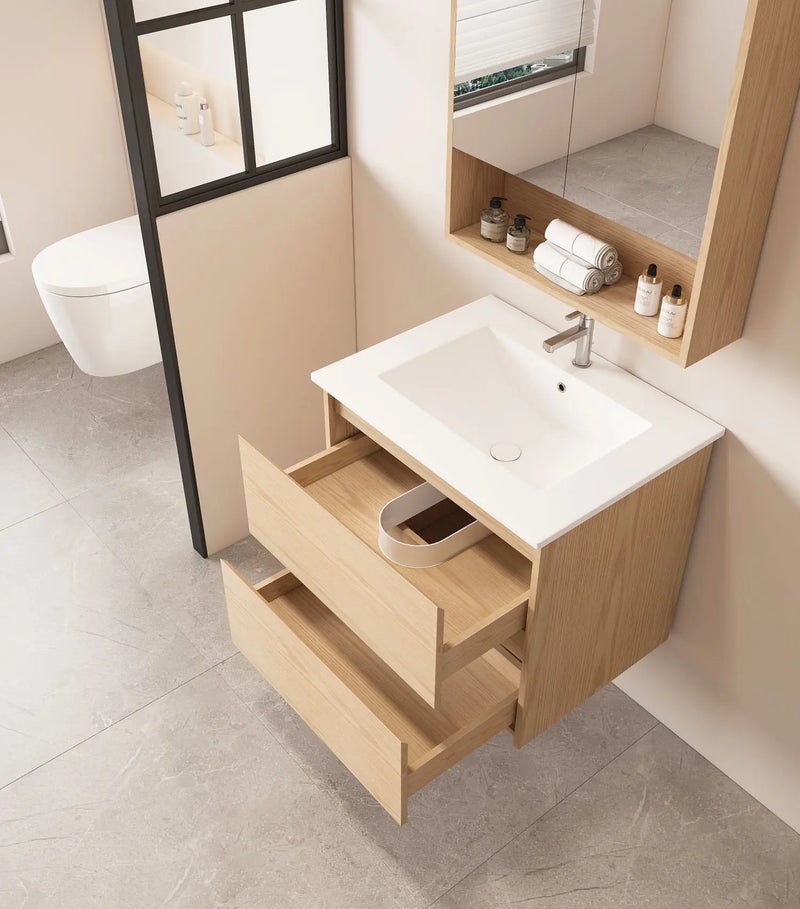 HERA 600mm Wall-Hung Vanity - Tas Oak mercioaustralia