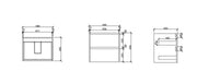 HERA 600mm Wall-Hung Vanity - Tas Oak FIL Kitchen Bathroom