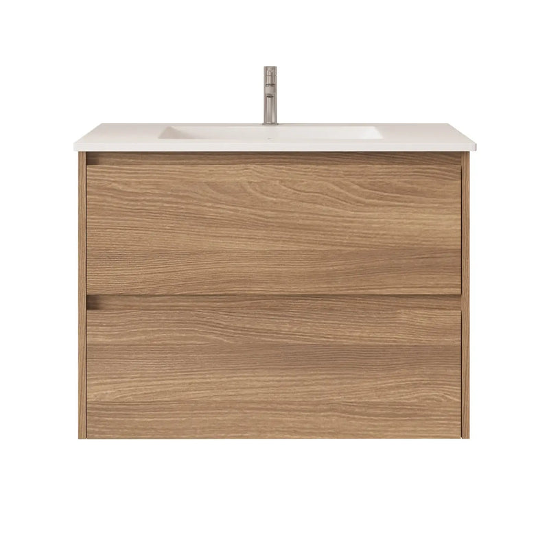HERA 750mm Wall-Hung Vanity - Elegant  Oak mercioaustralia