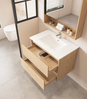 HERA 750mm Wall-Hung Vanity - Tas Oak mercioaustralia